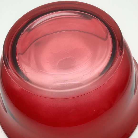 Marc Aurel Red Glass Footed Flared Bowl - Picture 8 of 9